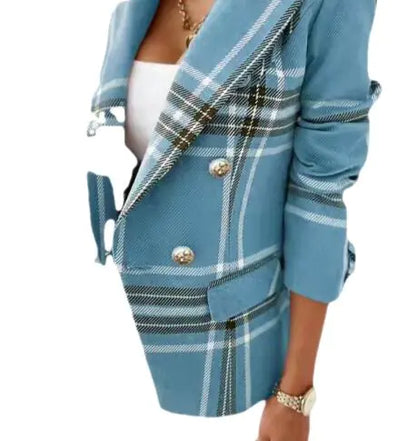 Blazer a Cuadros Elegante - Colección Otoño/Invierno 2023